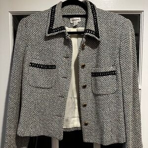 Neiman Marcus Blazer, Black & White, Size 10